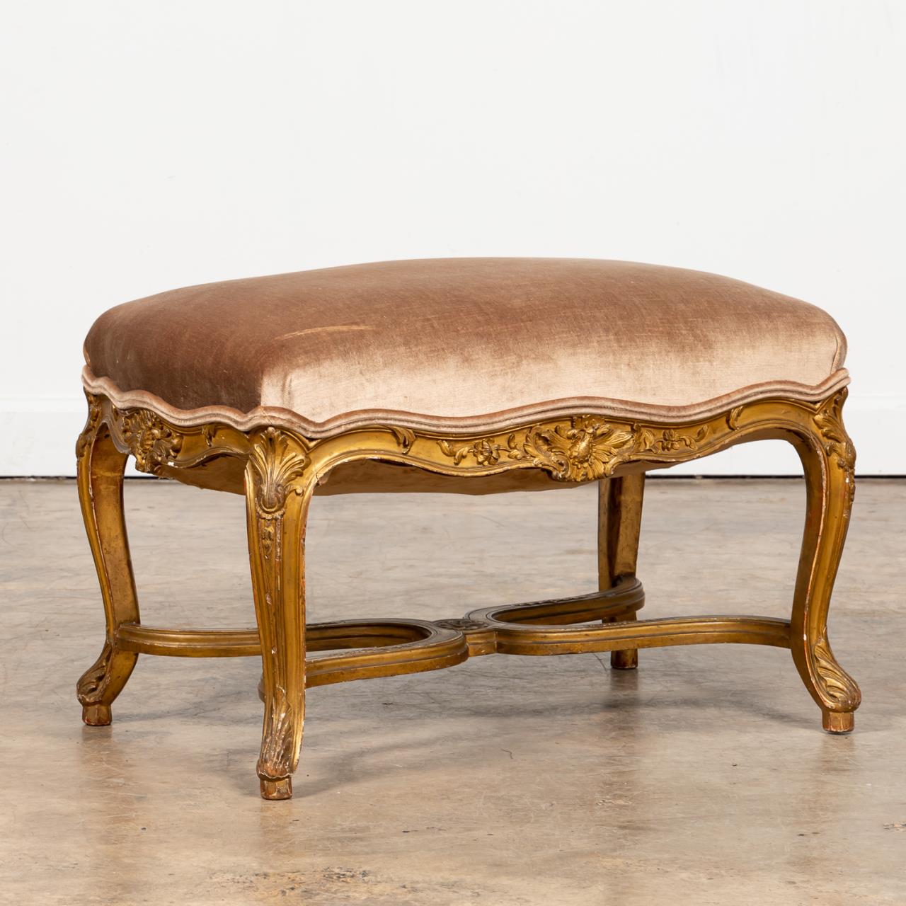 18TH C. REGENCE GILT TABOURET