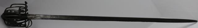 18TH C SCOTTISH BROADSWORD, BONE