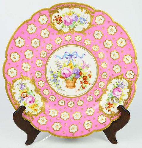18TH C SEVRES PORCELAIN PLATE