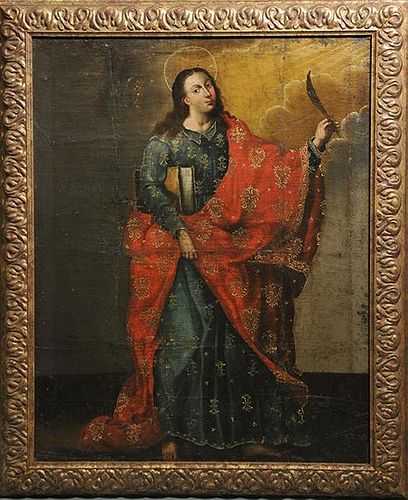 18TH C. SPANISH COLONIAL OIL ON