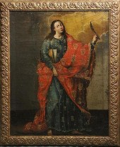 18TH C. SPANISH COLONIAL OIL O