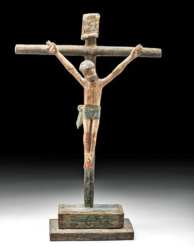 18TH C. SPANISH COLONIAL WOODEN