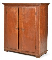 18TH C. TWO DOOR JELLY CUPBOAR
