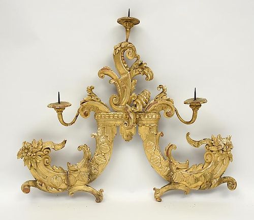 18TH C. WALL MOUNTED PRICKET CANDLE