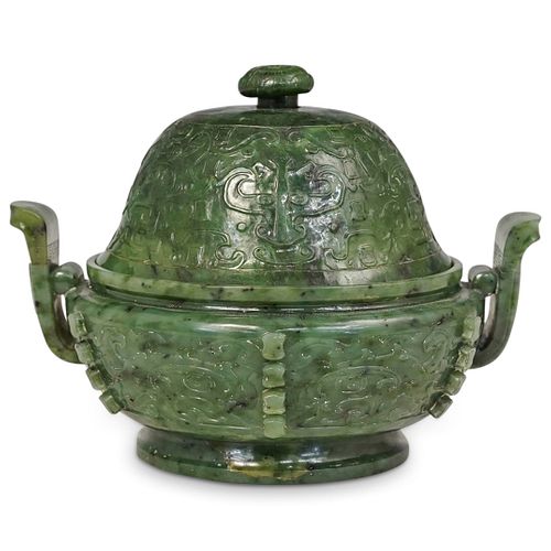 18TH CENT. ARCHAIC SPINACH JADE