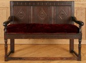 18TH CENT. OAK OPEN ARM HALL B