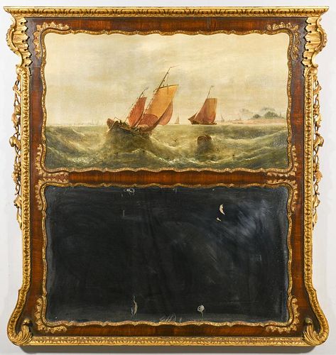18TH CENT. TRUMEAU MIRROR WITH