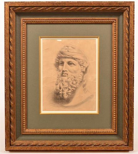 18TH CENTURY CRAYON DRAWING OF A