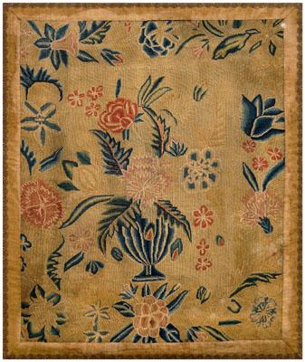 18th century floral needlework,
