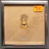 18th century framed  brass  wa