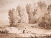 18th century framed etching af