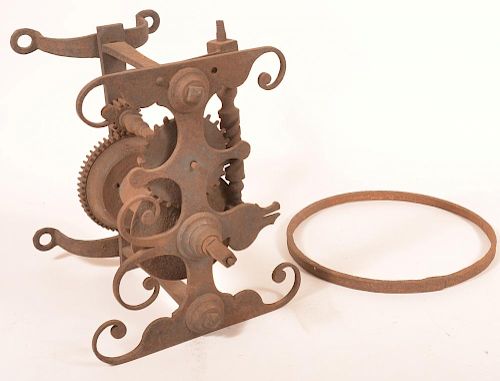 18TH CENTURY IRON CLOCK JACK18th