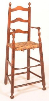 18TH CENTURY LADDER BACK HIGH