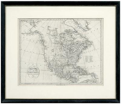 18th century map of North