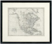 18th century map of North Amer