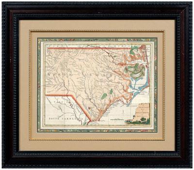 18th century map of North Carolina,