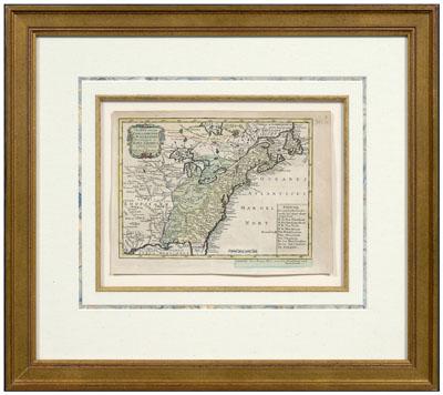18th century map of North