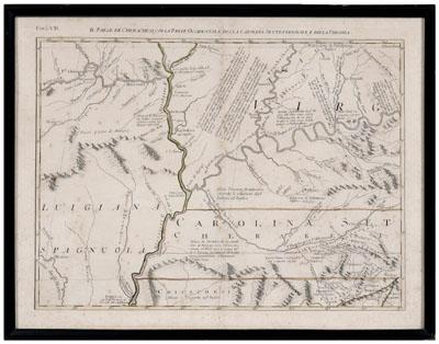 18th century map of North Carolina,