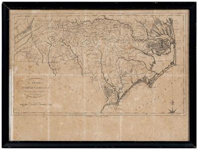 18th century North Carolina map,