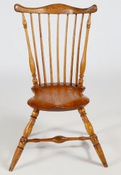 18TH CENTURY OAK FANBACK WINDS