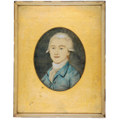 18TH CENTURY OVAL FRAMED WATER