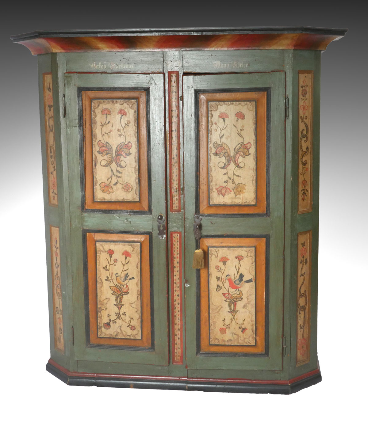18TH CENTURY POLYCHROME DECORATED