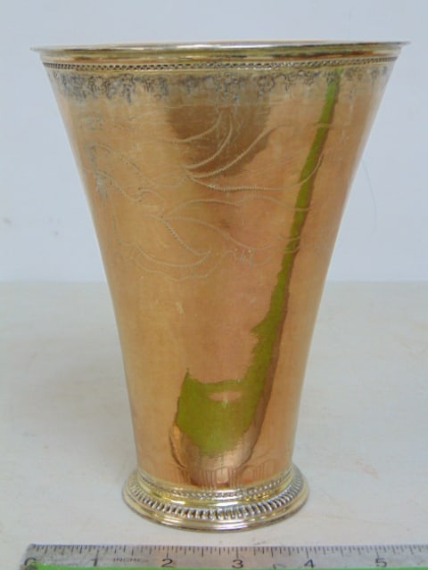 18TH CENTURY SWEDISH SILVER BEAKER,