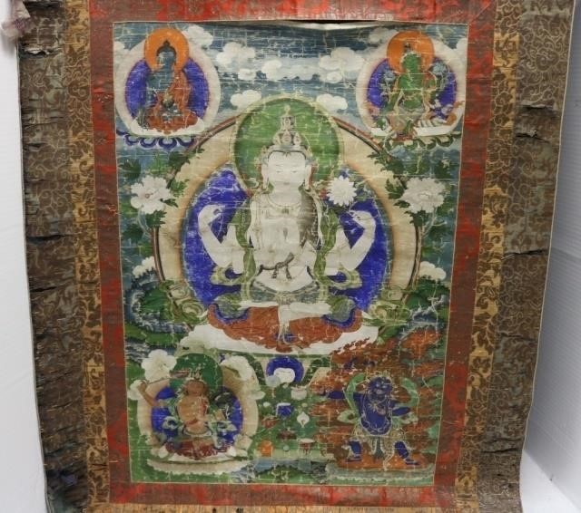 18TH OR 19TH C TIBETAN THANGKA
