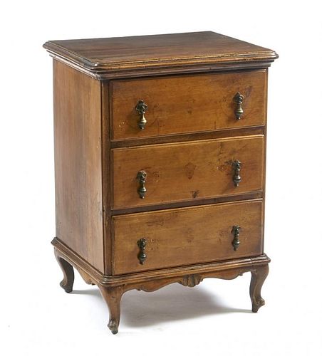 18TH/19TH C ITALIAN WALNUT 3 DRAWER