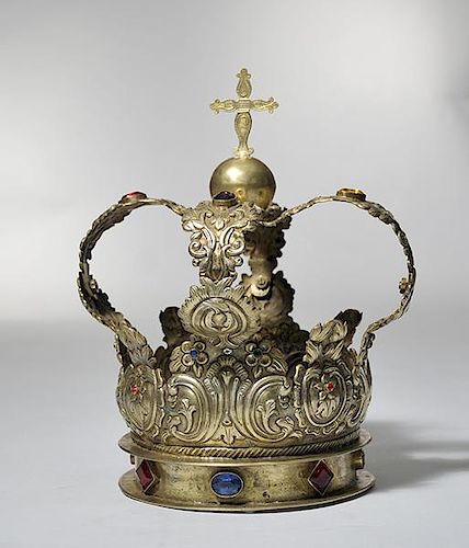18TH/19TH C. JEWELED CROWN18th -