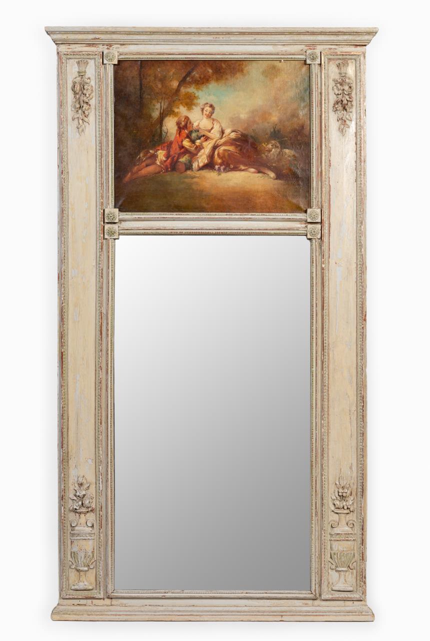 18TH/19TH C. PAINTED COURTING SCENE
