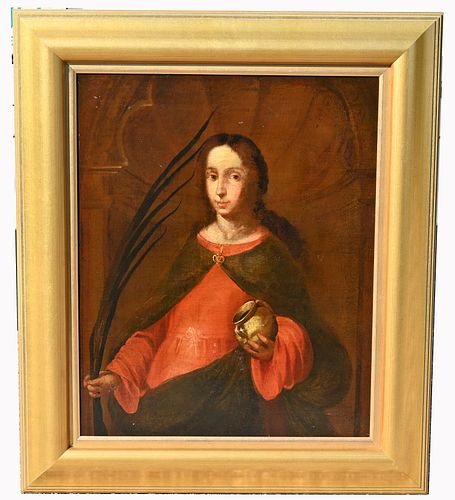 18TH/19TH C. PAINTING OF MARY