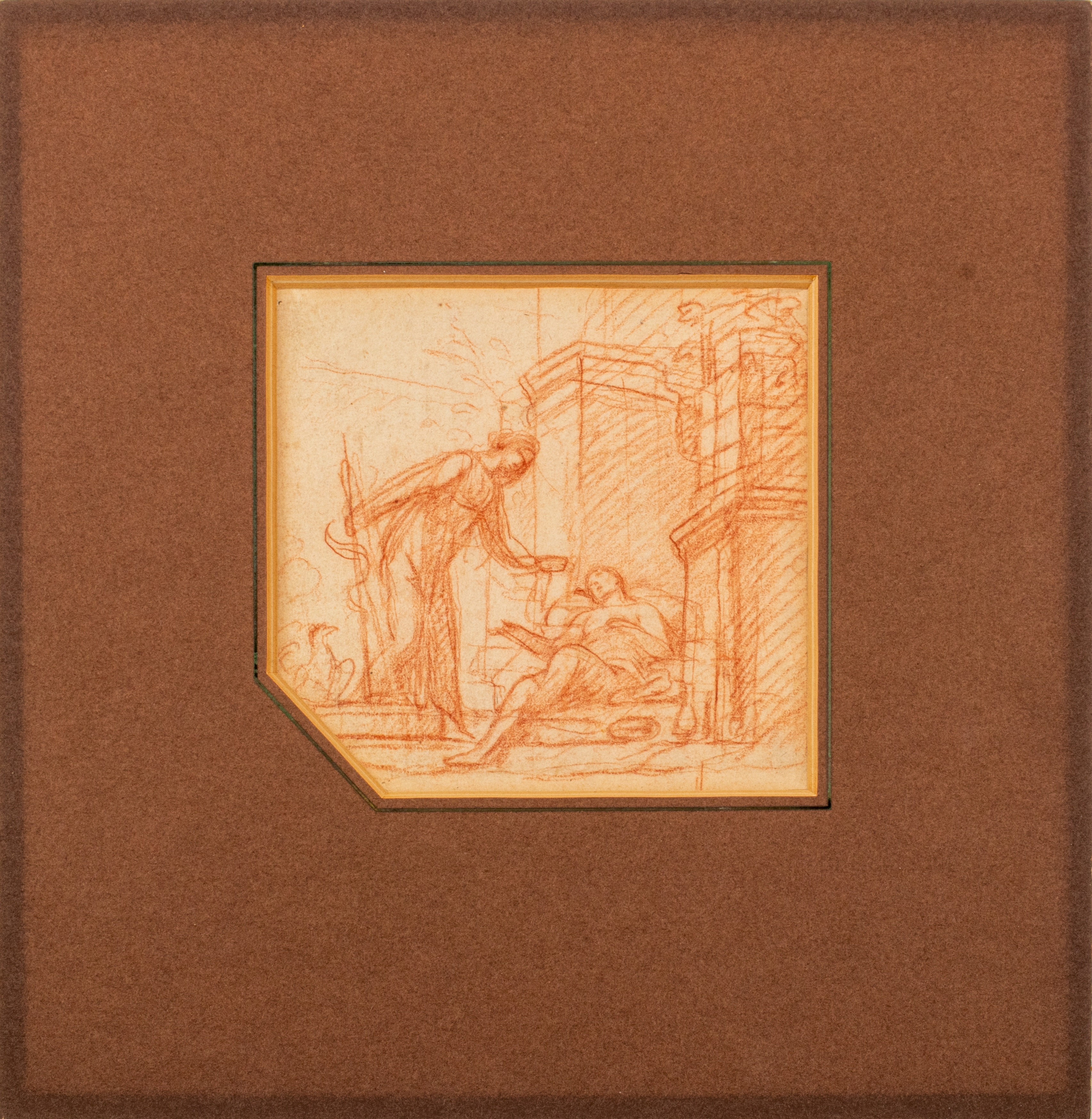 18TH/19TH C. RED CHALK ON PAPER