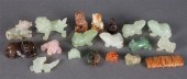 19 Chinese carved jade animals