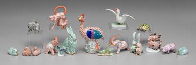 19 Herend animals: includes