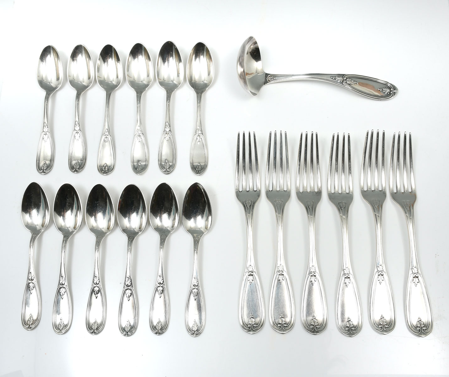 19 PC. STERLING AND COIN SILVER