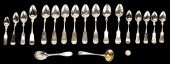 19 PCS. COIN SILVER FLATWARE,