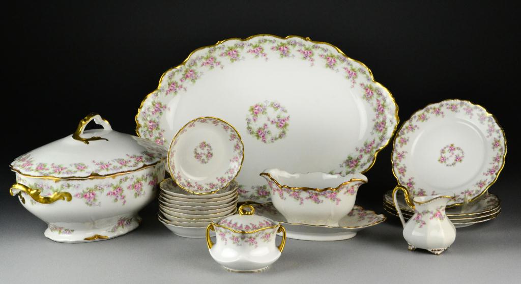 (19) Pcs. Limoges Porcelain