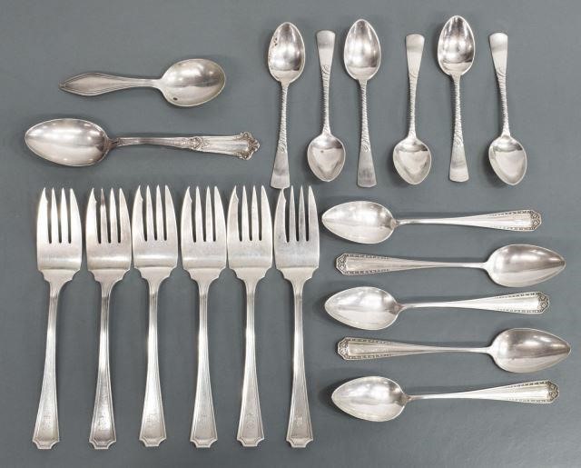 (19) STERLING SILVER FLATWARE,