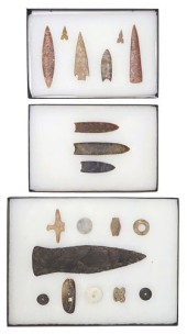 (19) STONE ARROWHEADS, SPEAR P