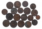 19 WORLD COPPERS 18TH - 19TH C