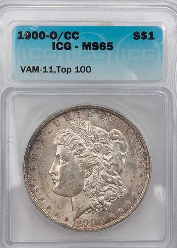 1900-O/CC MORGAN SILVER DOLLAR, ICG