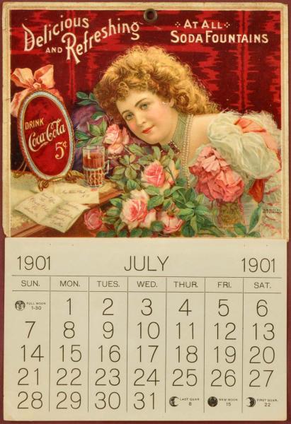 1901 Coca-Cola Calendar.  Nicely