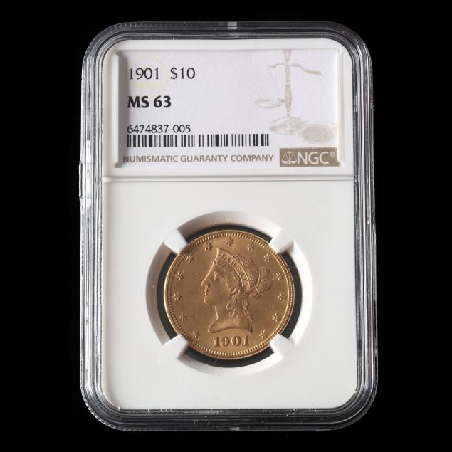 1901 LIBERTY HEAD $10 GOLD EAGLE,