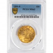 1901S $10 GOLD LIBERTY HEAD EA