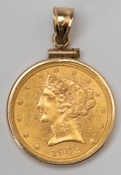 1902 $5 LIBERTY HEAD HALF EAGL