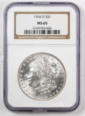 1904-0 MORGAN DOLLAR NGC MS 65