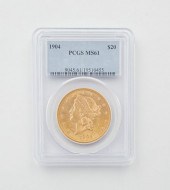 1904 $20 GOLD LIBERTY HEAD DOU
