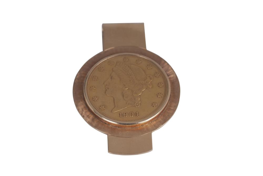 1904 $20.00 GOLD COIN IN 14 KARAT