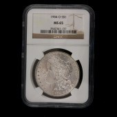 1904 O MORGAN DOLLAR NGC MS65